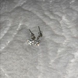 silver “flower” earrings